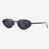 Narrow Geometric Rim Metal Sunglasses 7096
